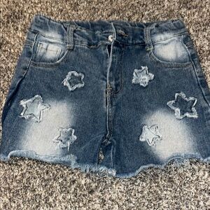 Denim Star-Patterned Girls  Shorts size 8/10